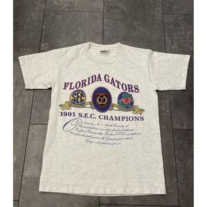 Vintage Florida Gators Shirt Men Medium Nutmeg Mills 1991 Champions 90s Football